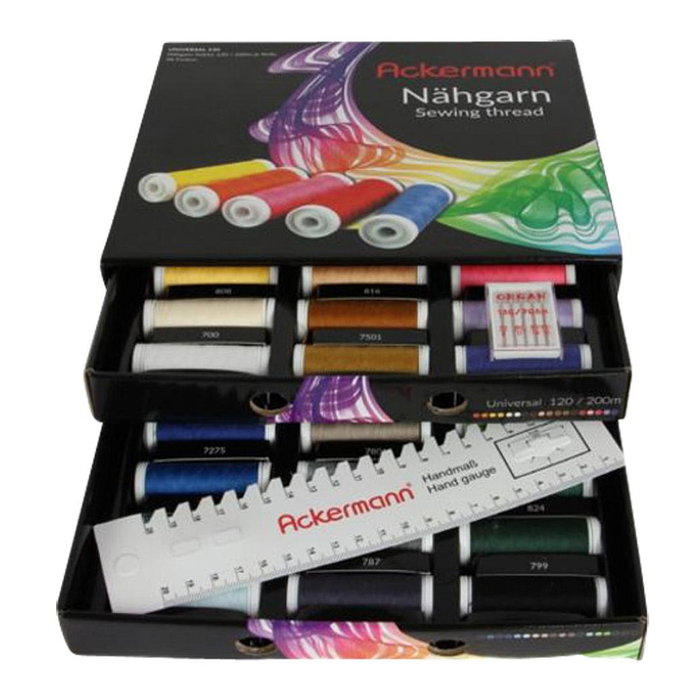 Ackermann Hilo Universal 120 Poliéster Negro 200 m