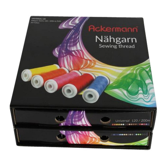 Ackermann Hilo Universal 120 Poliéster Negro 200 m