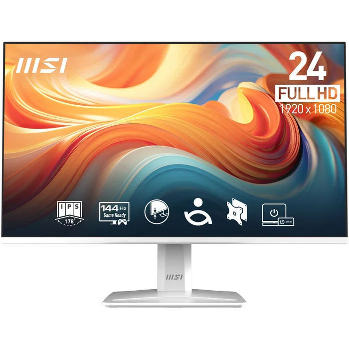 MSI Pro MP243W E14 Monitor 23.8 pulg. Full HD 144Hz Blanco MSI Pro MP243W E14 Monitor 23.8 pulg. Full HD 144Hz Blanco