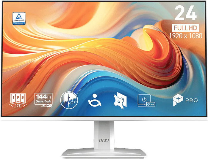 MSI Pro MP243W E14 Monitor 23.8 pulg. Full HD 144Hz Blanco MSI Pro MP243W E14 Monitor 23.8 pulg. Full HD 144Hz Blanco