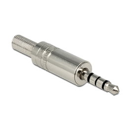DeLOCK 65546 Conector 3,5 mm 4 Pin Stereo con protección contra pliegues