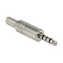 DeLOCK 65546 Conector 3,5 mm 4 Pin Stereo con protección contra pliegues