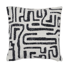 Cojín Blanco y Negro Algodón / Poliester 45 X 45 cm (Set de 2)