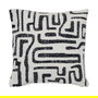 Cojín Blanco y Negro Algodón / Poliester 45 X 45 cm (Set de 2)