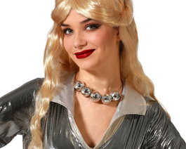 Collar Bolas Disco Carnaval Mujer Adulto