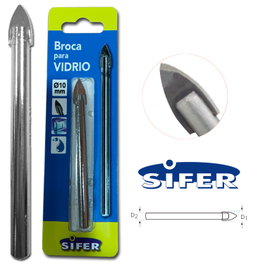 SIFER Broca para Cristal Ø10 mm