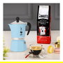 Bialetti Rainbow Cafetera Italiana Color Azul para 3 Tazas 0.13 L Aluminio