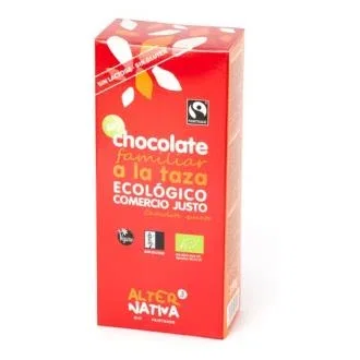 ALTERNATIVA 3 Chocolate a la Taza Ecológico 350 g, con Cacao y Azúcar de Comercio Justo, Apto para Veganos