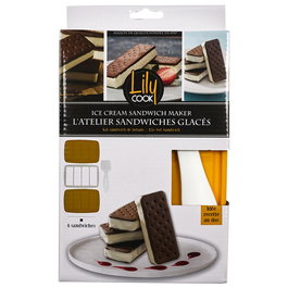 Lily Cook Molde para Helados Sándwich Caseros con Espátula Incluida