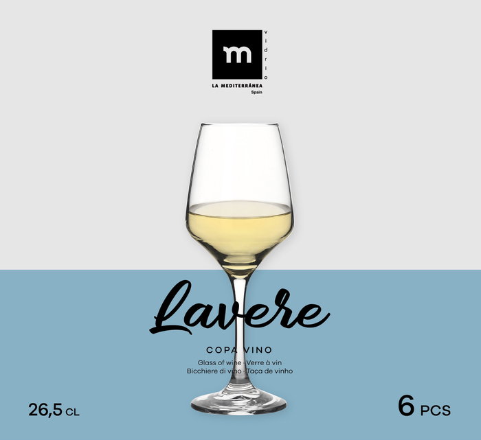 La Mediterranea Set de 6 Copas de Vino LAVERE 265cc