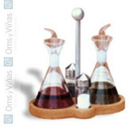 3-Group Vinagrera Trebol, Juego de 4 Piezas, Capacidad 25 cl, Dimensiones 25 x 22 cm