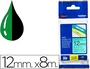 Brother TZe-731 Cinta laminada 12mm Negro sobre Verde