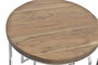 DKD Home Decor Set de 3 Mesitas Auxiliares de Mango y Acero
