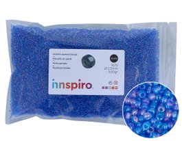 Innspiro Rocalla de Vidrio Aurora Boreale Azul Cyan 2,3mm 500g