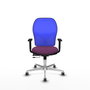 PIQUERAS Y CRESPO Silla de oficina Jorquera con mecanismo Sincro/Traslack, Morado y Azul