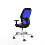 PIQUERAS Y CRESPO Silla de oficina Jorquera con mecanismo Sincro/Traslack, Morado y Azul