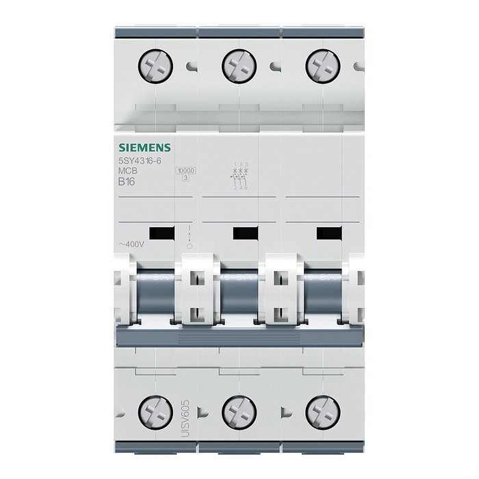 Siemens Automat B 16A 5SY43166 3p 400V 10kA Siemens Automat B 16A 5SY43166 3p 400V 10kA