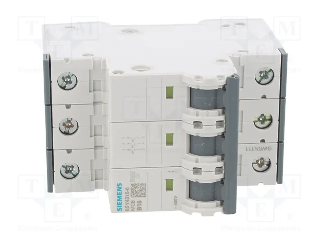 Siemens Automat B 16A 5SY43166 3p 400V 10kA Siemens Automat B 16A 5SY43166 3p 400V 10kA