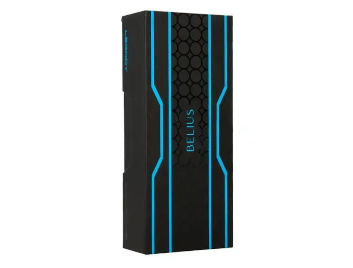 Belius Bolígrafo Legacy Aluminio Diseño Círculos Azul Cuerpo Negro Tinta Azul Caja Diseño