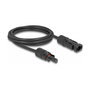 DeLOCK Cable solar DL4 4 mm² macho a hembra 2 m negro