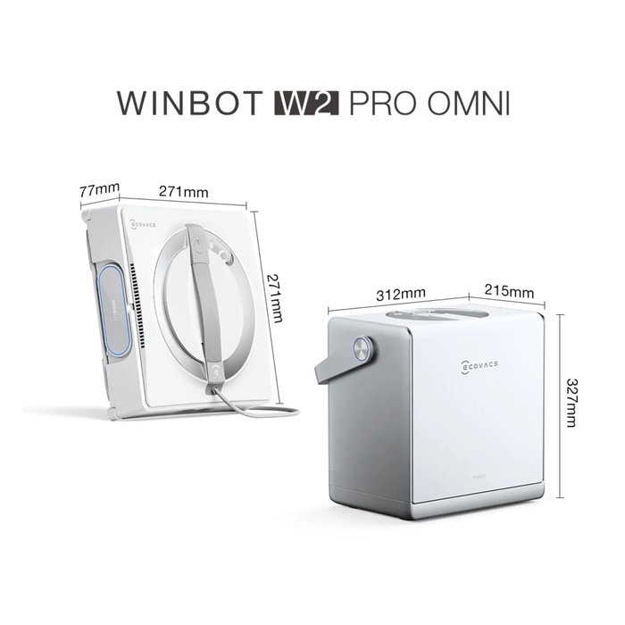 ECOVACS WINBOT W2 PRO OMNI Robot Limpiacristales Blanco ECOVACS WINBOT W2 PRO OMNI Robot Limpiacristales Blanco