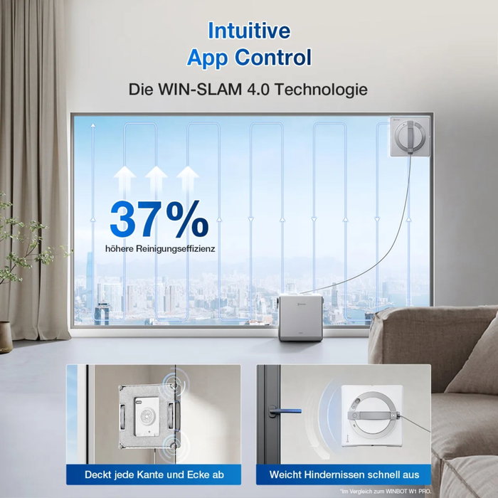 ECOVACS WINBOT W2 PRO OMNI Robot Limpiacristales Blanco ECOVACS WINBOT W2 PRO OMNI Robot Limpiacristales Blanco