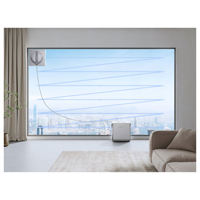 ECOVACS Winbot W2 PRO OMNI - Robot limpiacristales automático, Universal, Succión, Blanco, 110 min autonomía