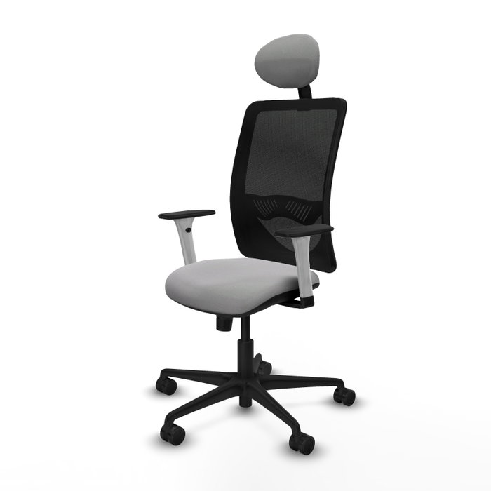 PIQUERAS Y CRESPO Silla de oficina Zulema con mecanismo Sincro Gris claro y Negro PIQUERAS Y CRESPO Silla de oficina Zulema con mecanismo Sincro Gris claro y Negro