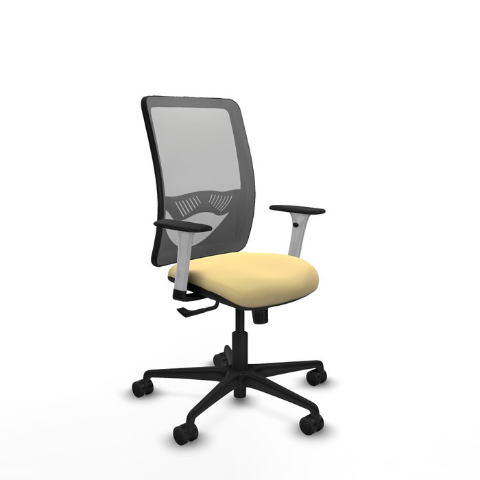 PIQUERAS Y CRESPO Silla de oficina Zulema con mecanismo Sincro, Crema y Gris PIQUERAS Y CRESPO Silla de oficina Zulema con mecanismo Sincro, Crema y Gris