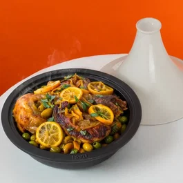 La Fonderie Tajine de hierro fundido ASILAH Ø 29 cm - Apto para inducción - Tapa de cerámica - Beige