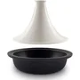 La Fonderie Tajine de hierro fundido ASILAH Ø 29 cm - Apto para inducción - Tapa de cerámica - Beige