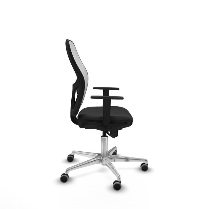 PIQUERAS Y CRESPO Silla de oficina Jorquera con mecanismo Sincro, polipiel negra y malla blanca PIQUERAS Y CRESPO Silla de oficina Jorquera con mecanismo Sincro, polipiel negra y malla blanca