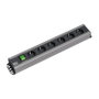 Bachmann 300.003 Regleta de alimentación 6 salidas AC compatible con rack de 19 pulgadas