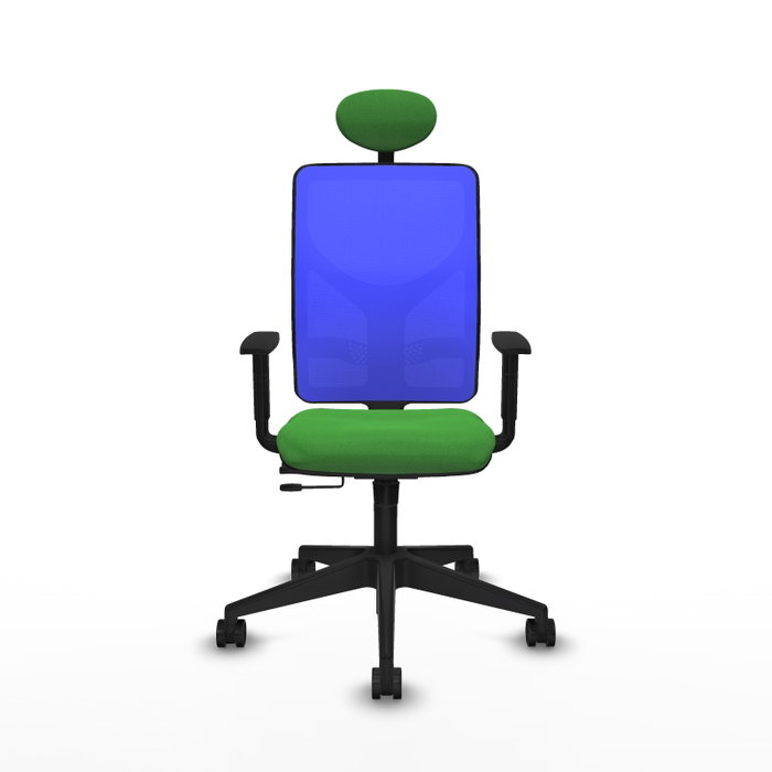 PIQUERAS Y CRESPO Silla de oficina Motilla Sincro/Traslack Verde/Azul