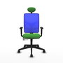 PIQUERAS Y CRESPO Silla de oficina Motilla Sincro/Traslack Verde/Azul