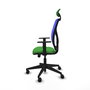PIQUERAS Y CRESPO Silla de oficina Motilla Sincro/Traslack Verde/Azul
