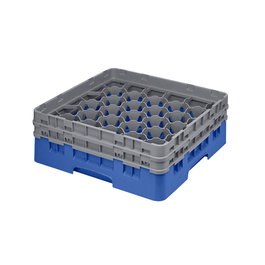 CAMBRO Cesta de lavado 30 comp. 2 alturas Azul