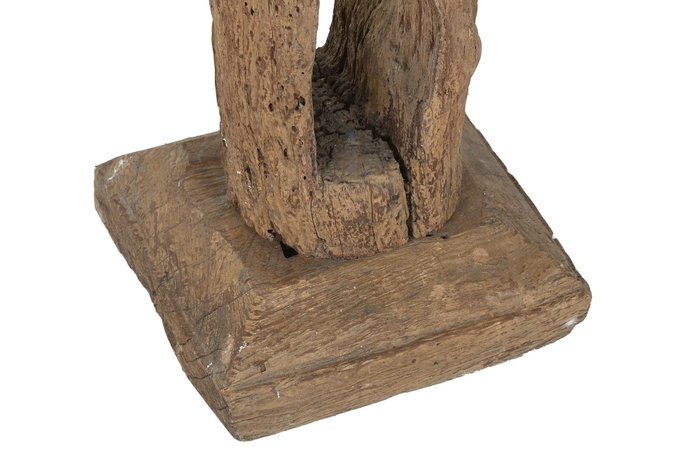DKD Home Decor Decoración de Madera con Soporte Natural