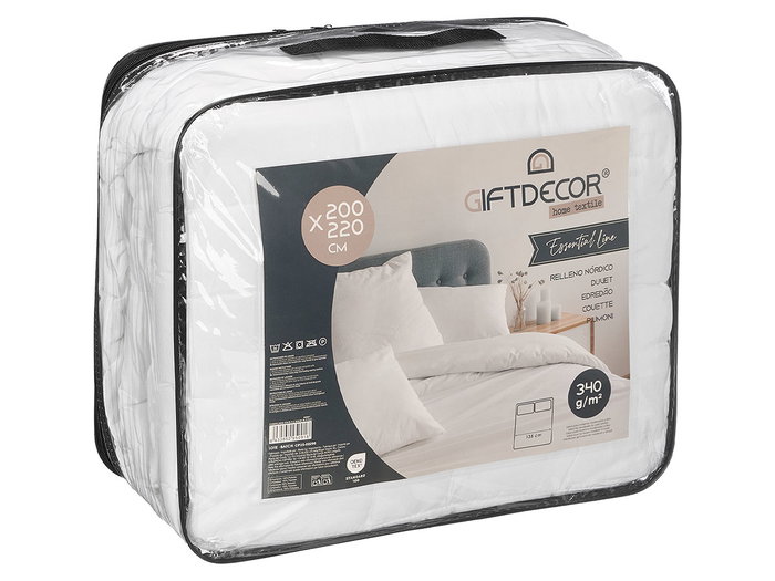 Giftdecor Relleno Nordico 200 x 220 cm Blanco Poliester (Set de 3)
