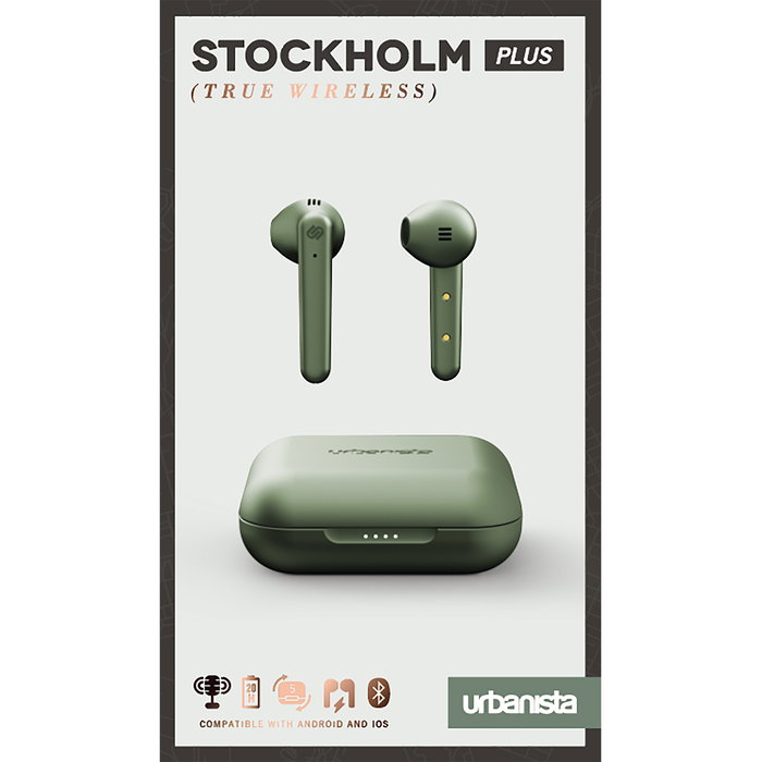 Urbanista Stockholm Plus Auriculares True Wireless Inalámbricos IPX4 Resistencia al Agua 20+ Horas Batería Bluetooth 5.0