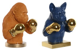 DKD Home Decor Figura de Resina Surtida Pack de 2