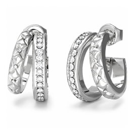 Guess JUBE04587JWRHT-U Pendientes de Acero Inoxidable Gris