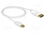 DeLOCK Cable Mini DisplayPort 1.2 a DisplayPort 4K 60 Hz 1 m Blanco