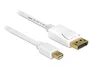 DeLOCK Cable mini DisplayPort a DisplayPort 1.2 1m Blanco