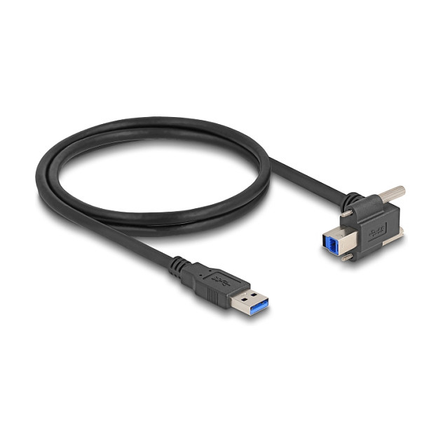 DeLOCK Cable USB 3.2 Gen 1 Tipo-A a Tipo-B Angular 90° 1m Negro DeLOCK Cable USB 3.2 Gen 1 Tipo-A a Tipo-B Angular 90° 1m Negro