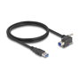 DeLOCK Cable USB 3.2 Gen 1 Tipo-A a Tipo-B Angular 90° 1m Negro