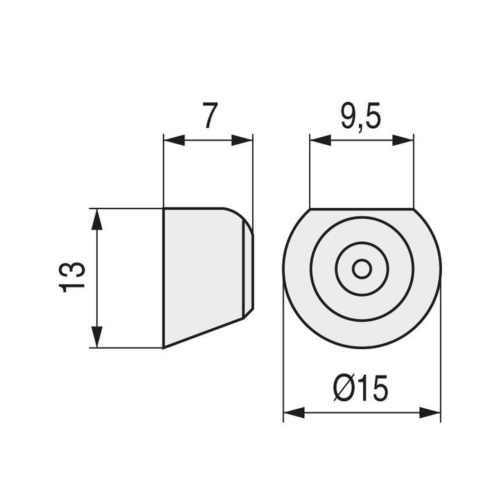 Herrajes Alk Soporte Estante Medio Punto Blanco (100U)