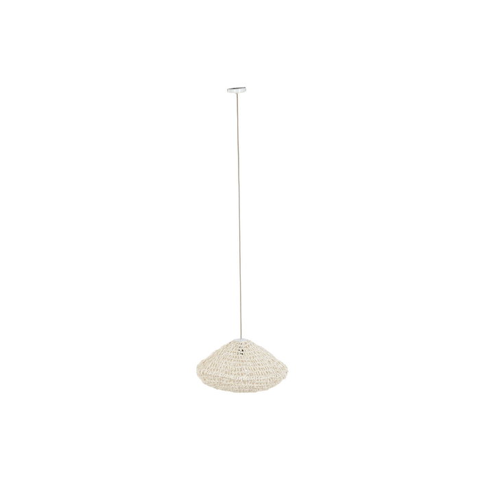 DKD Home Decor Lámpara de Techo de Fibra Trenzada Cruda 65x65x35 cm