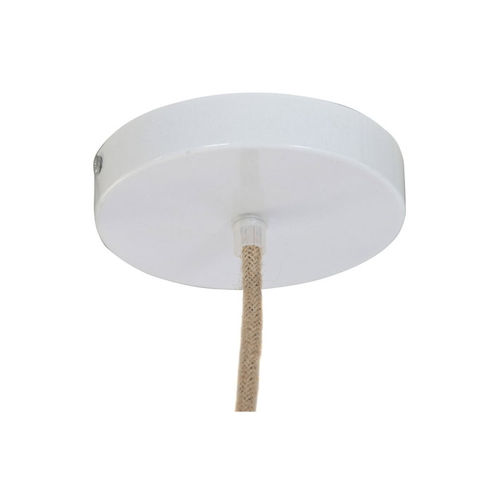 DKD Home Decor Lámpara de Techo de Fibra Trenzada Cruda 65x65x35 cm