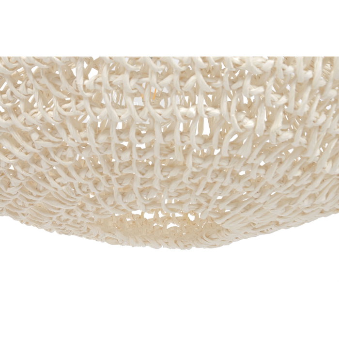 DKD Home Decor Lámpara de Techo de Fibra Trenzada Cruda 65x65x35 cm